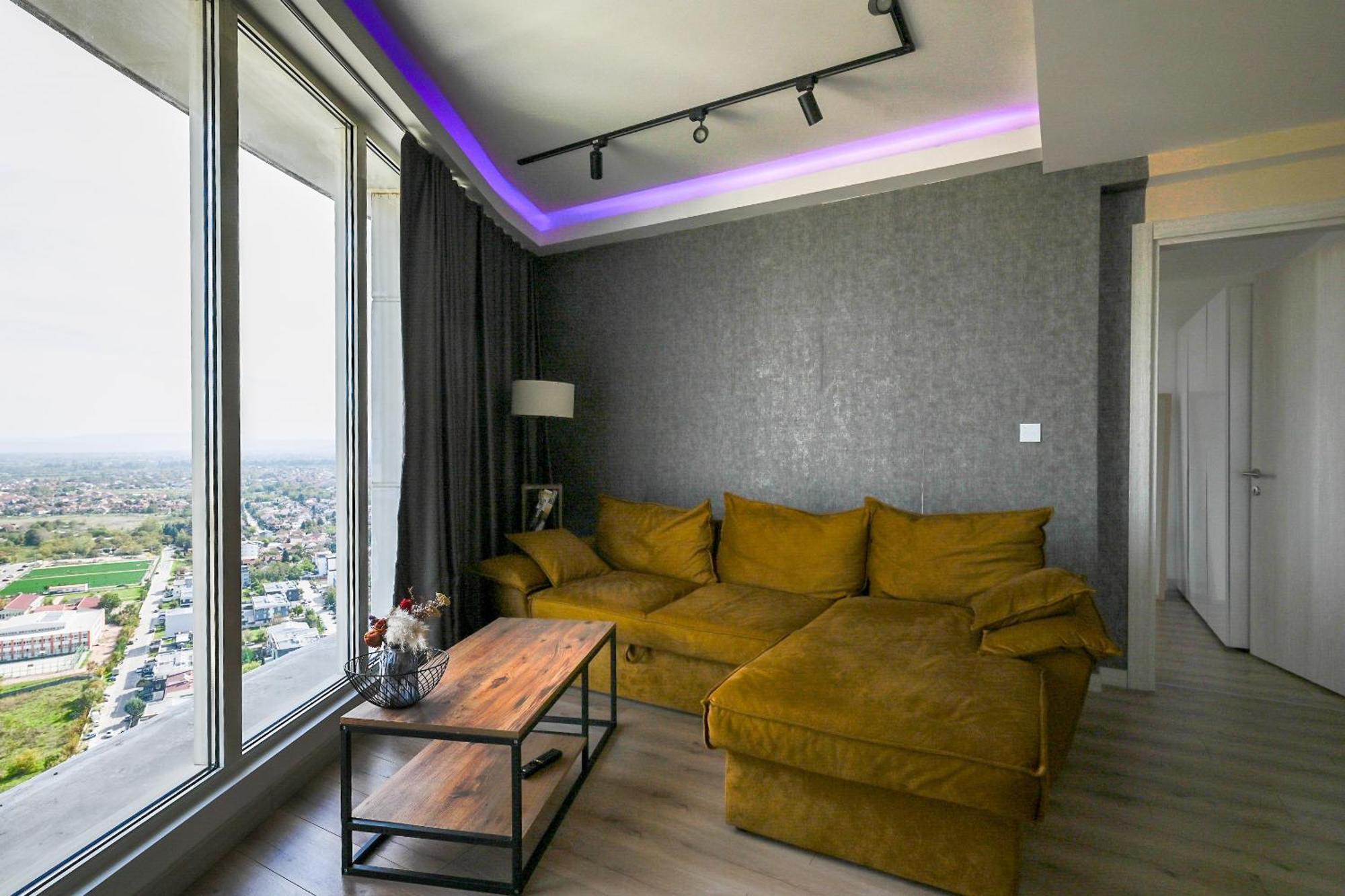 Alfred Sky Smart Apartment 29Th Spa Included Skopje Exterior foto